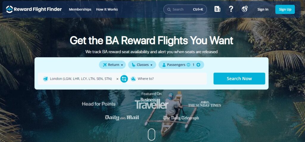 Reward Flight Finder